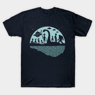 Bigfoot Loch Ness Monster Aliens T-Shirt